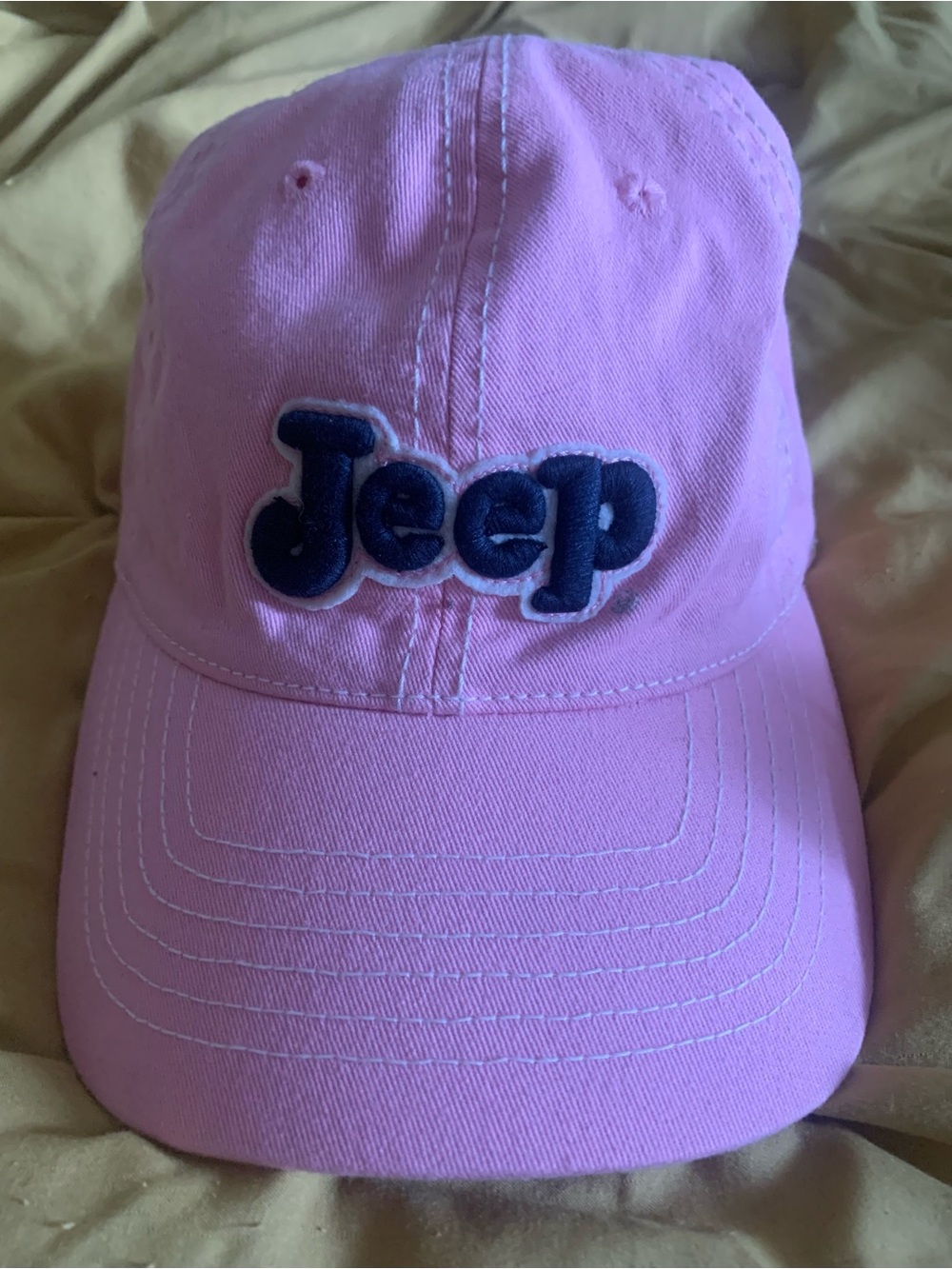 Jeep Pink Cap with Navy Patch Logo